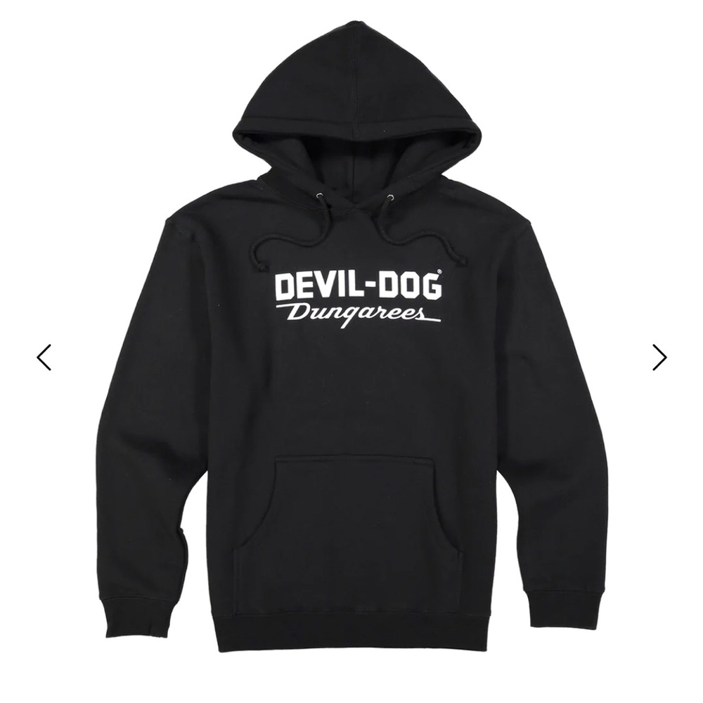 DEVIL-DOG Dungarees fleeced lined oversized hoodie. Size M